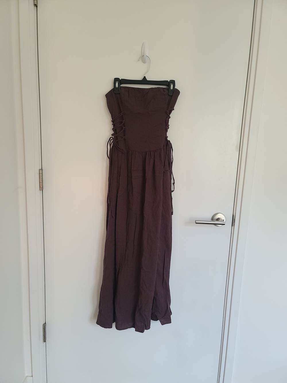 Distressed Strapless Dress
